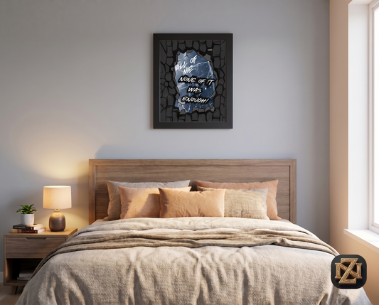 Framed Poster — "All of Me, None of It Was Enough" Motivational Wall Art